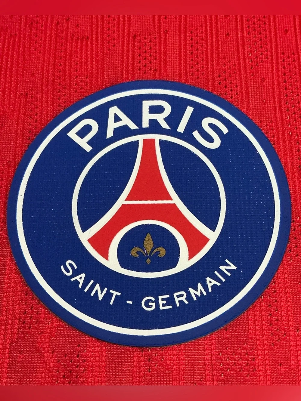 Nike Blue and Red O. Dembélé #10 Soccer Jersey